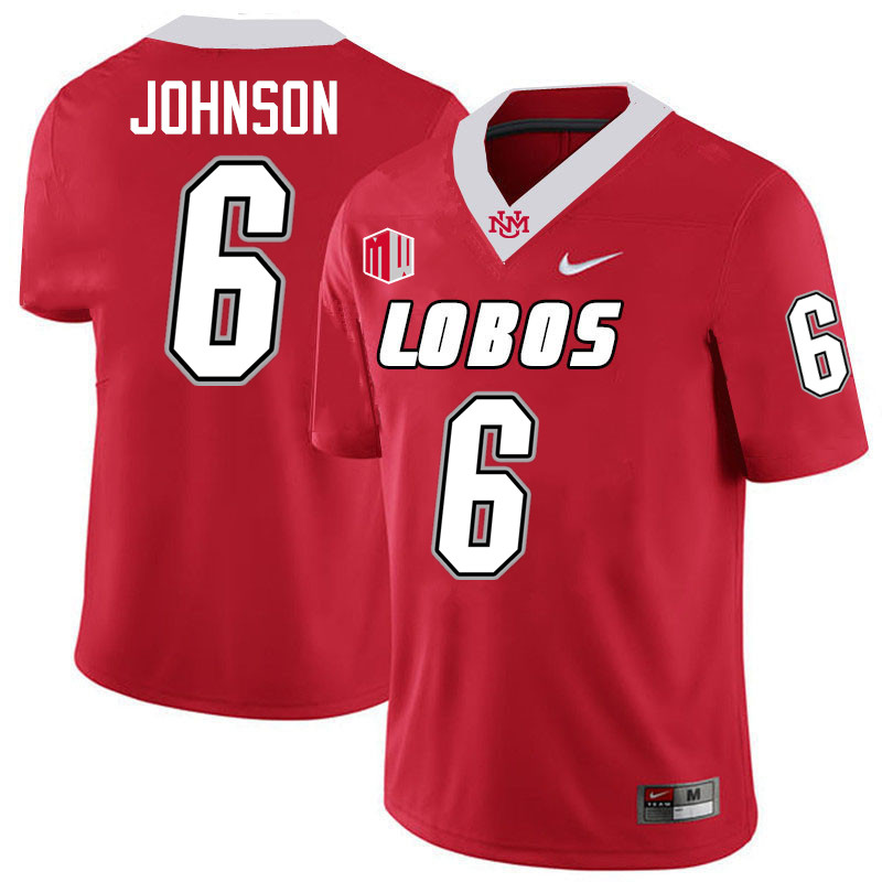 Keagan Johnson UNM Lobos Jersey,New Mexico Lobos Football Jersey,Uniforms-Red